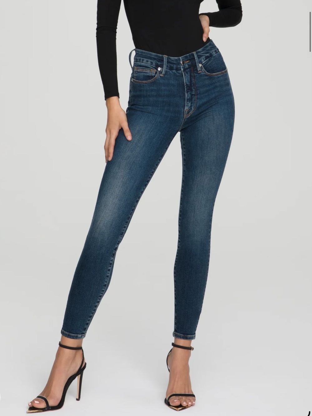 Good American Dark Indigo High-Rise Skinny Jeans